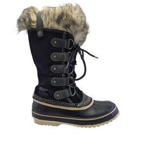 SOREL "Joan of Artic" Waterproof Suede/Faux Fur Snow Boots Womens Size 9